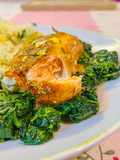 Filetti di salmone con spinaci