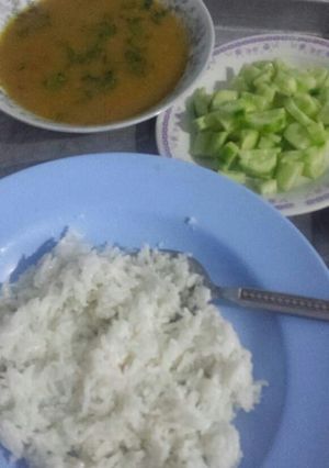 A picture of Dal chawal.