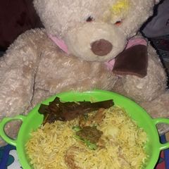 Soya and vegetable biryani A picture of Soya and vegetable biryani.