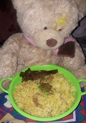 A picture of Soya and vegetable biryani.