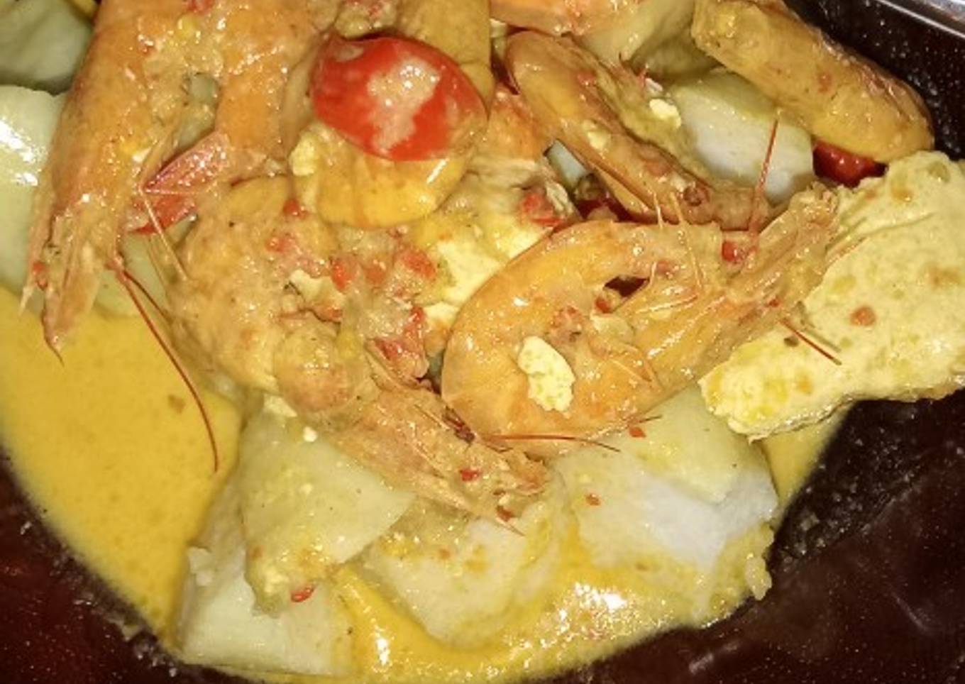 Udang tahu masak santan