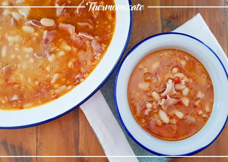 Alubias con oreja, con Thermomix