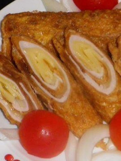 Töltött bundás kenyér recept fotója