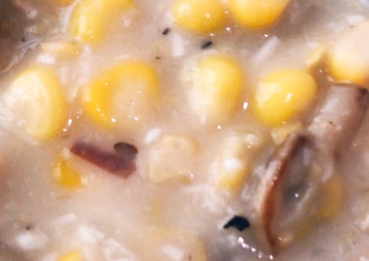 Resep — Creamy Corn Mushroom Soup — Anti Gagal