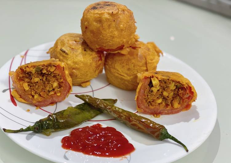 Recipe of Appetizing Stuffed tomato bonda | Simple Recipe For Collage Students