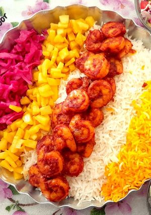 عکسی از دستور دوپیازه میگو🦐