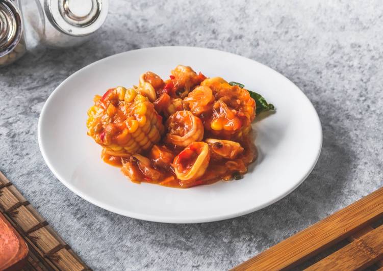 Resep Cumi Udang Saus Padang Anti Gagal