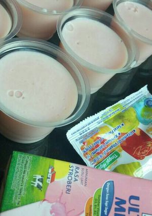 Foto resep Puding Susu Strobery