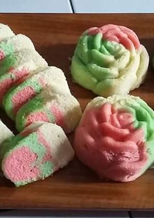 Foto resep Bolu Pelangi & Mawar 