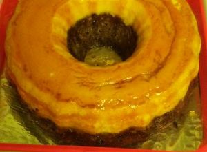 Una foto de Chocoflan