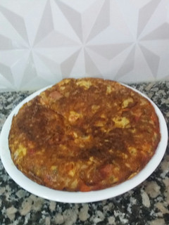 Una foto de Tortilla de champignones y panceta!