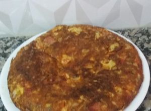 Una foto de Tortilla de champignones y panceta!