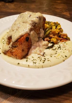 A picture of Brad's harvest king salmon.