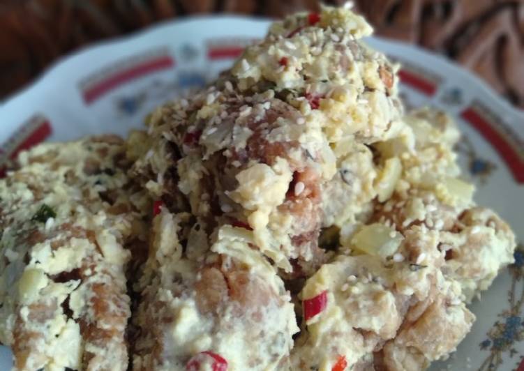 Resep Ayam saus telur asin Anti Gagal