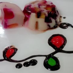 A picture of Cathedral window jelly dessert.