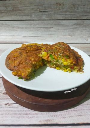 Foto resep 1109. Telur Dadar (Jagung Manis, Wortel, Brokoli)