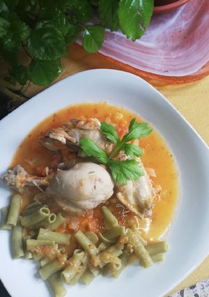Una foto de Pollo alla cacciatora