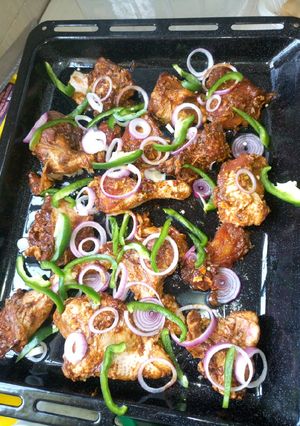 A picture of Oven cooked chicken.