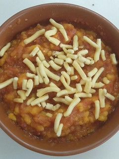 A picture of Sev tomato sabzi.