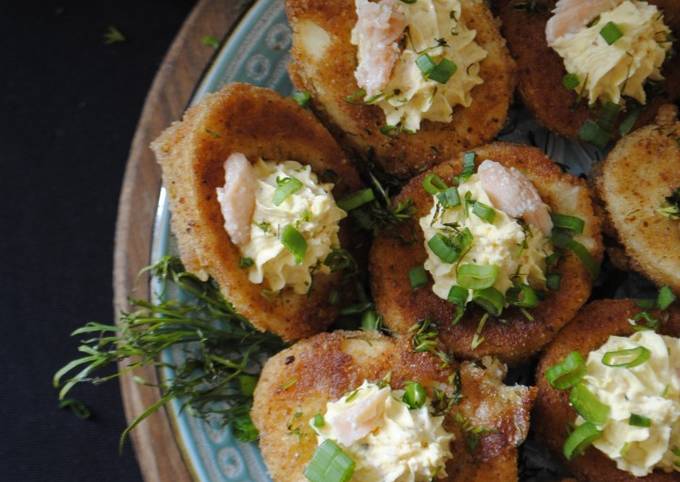 Хрумкі фаршировані варені яйця