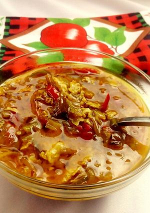 A picture of Egg soup.