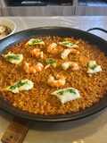 Arroz seco de dorada y gambón