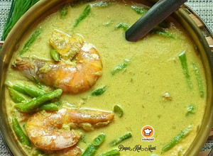 Gambar Sayur Lemak Kuning Udang Buncis Bercili