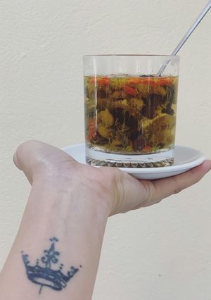 Hình của món Hôm nay trời lạnh lạnh, cốc trà thảo mộc giúp ấm lòng được không ạ?... 😋.