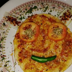A picture of Smiling Devil Mozzarella Cheese Pizza 🍕😈.