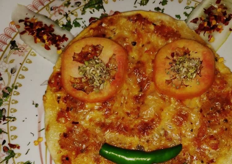 Simple Way to Make Favorite Smiling Devil Mozzarella Cheese Pizza 🍕😈