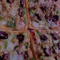 A picture of Bread pizza (Without Oven) Very Simple and Delicious In Taste😋.