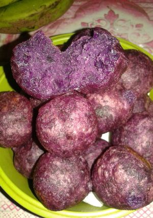 Foto resep Bola bola ubi ungu