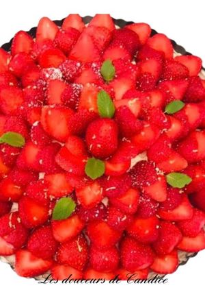 Une photo de Tarte aux fraises sans cuisson