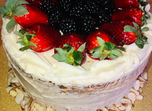 Una foto de Pastel de Queso Cottage con Tres Leches
