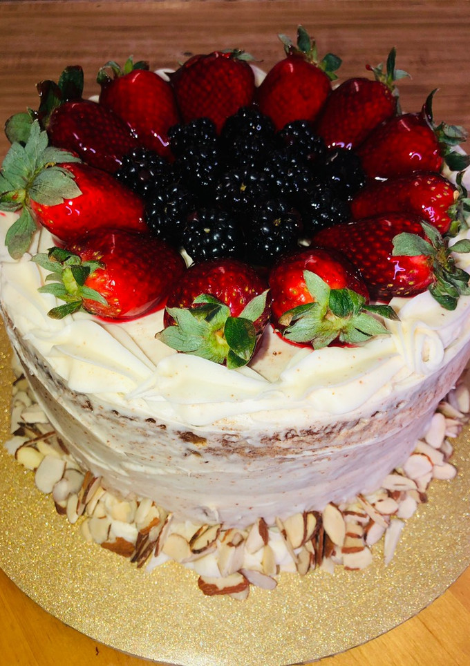 Una foto de Pastel de Queso Cottage con Tres Leches