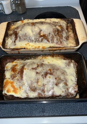 A picture of Keto Cheese Stuffed Meatloaf.