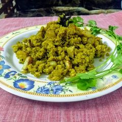A picture of Green poha.