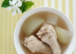 "แกงจืดฟักน่องไก่" 🥣🐔Winter Melon Soup with Chicken