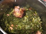 A picture of ham bone leftover