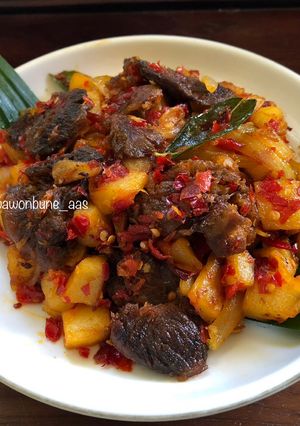 Foto resep Dendeng Balado Daging Sapi & Kentang
