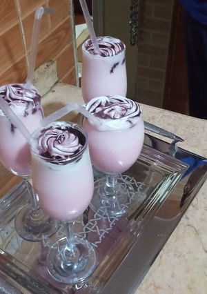 صورة لوصفة ميلك شيك فراوله