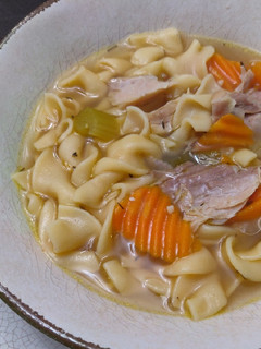 A picture of Ninja Foodi Chicken Noodle Soup.