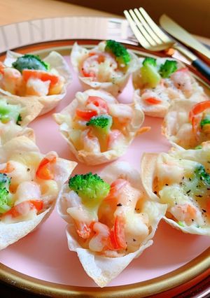 焗烤塔皮通心粉沙拉 的食譜成品照片