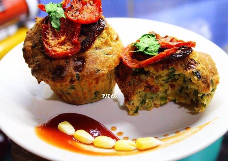 Recipe of Speedy #Baking Spinach cheese corn muffins