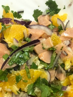Foto principal de Ceviche de Salmón y naranja al cilantro