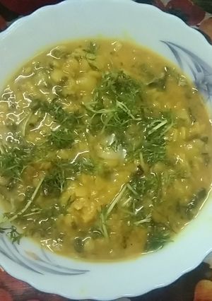 A picture of Spinach / dal palak.