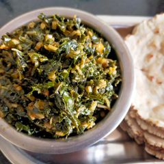 A picture of Pink Amaranth Bhaji.