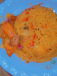 Jollof din shinkafa ainihin hoton girkin