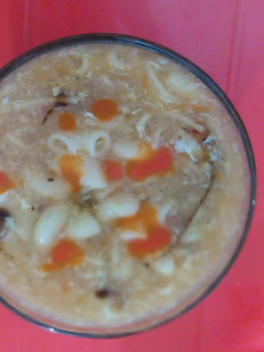 A picture of Hot and Sour Macaroni Soup.