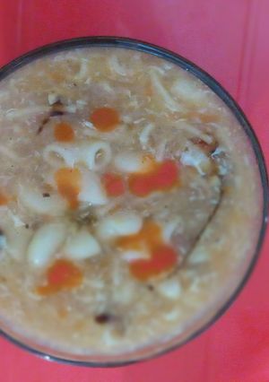 A picture of Hot and Sour Macaroni Soup.